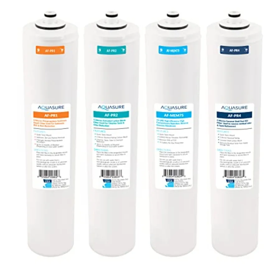 

Premier Series Complete 4-Stage Quick Twist Filter Replacement Cartridge Bundle Set AF-CP75 Compatible with AS-PR75 4-Stage Und