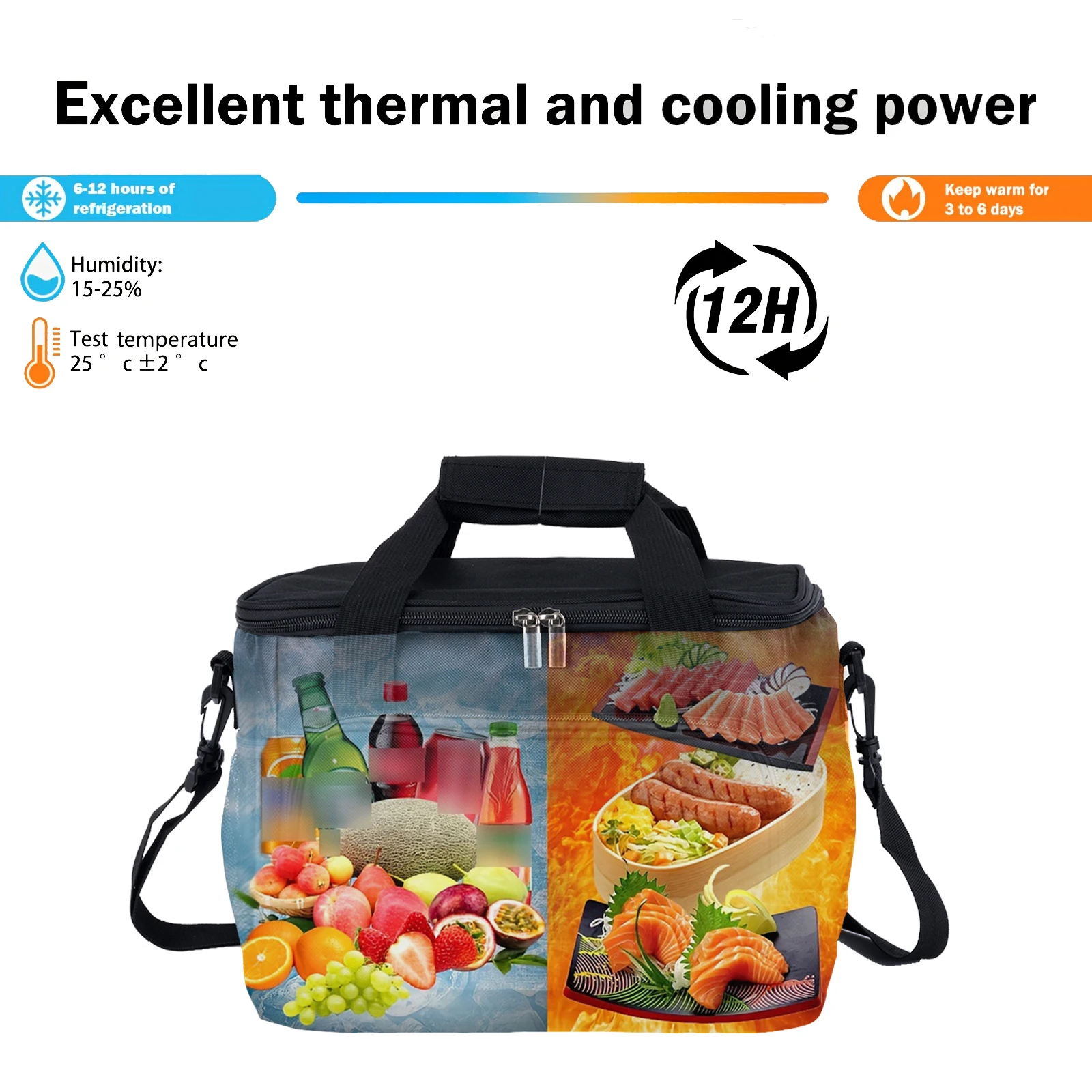 Goture 900D Portable Multifunctional Fishing Bag EVA Insulated Large Capacity Fish Cooler Bag for Outdoor Camping