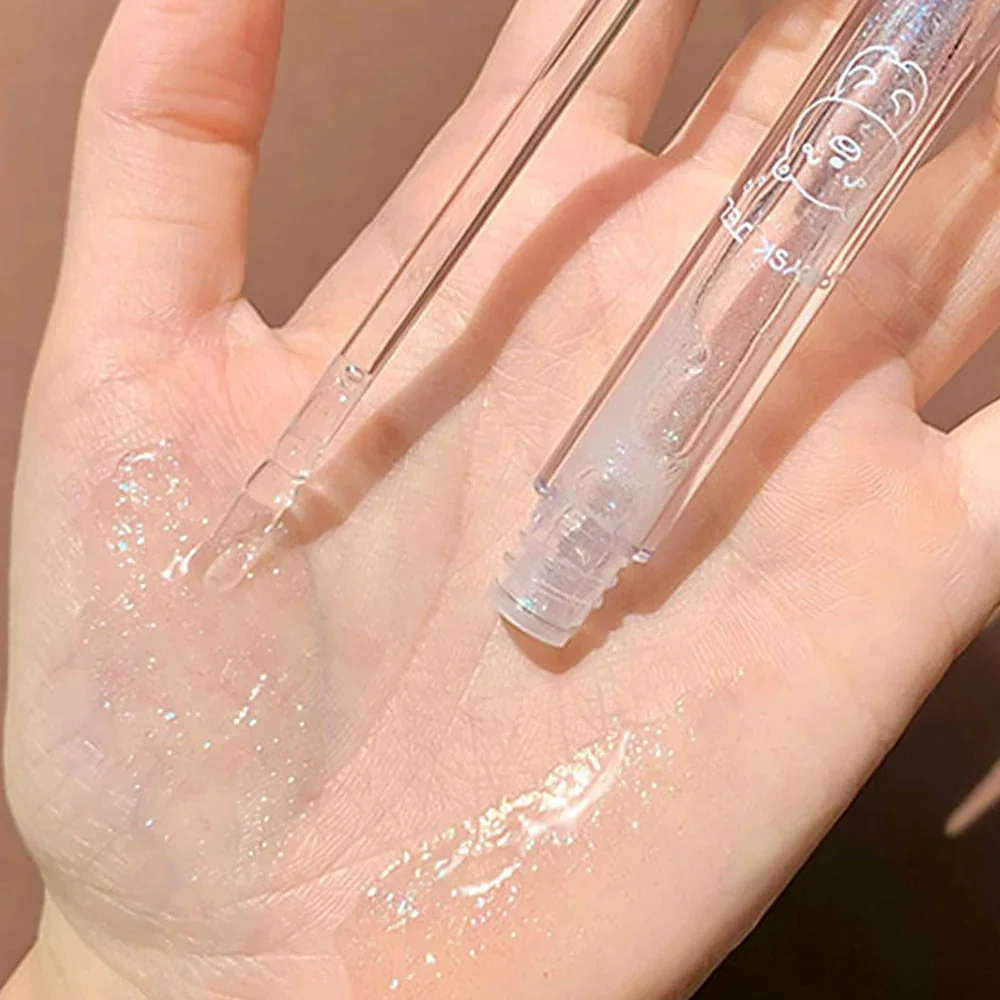 High Glossy Transparent Lip Gloss Lasting Moisturizing Nourishing Shiny Crystal Jelly Lipstick Reduce Lip Lines Makeup Cosmetics