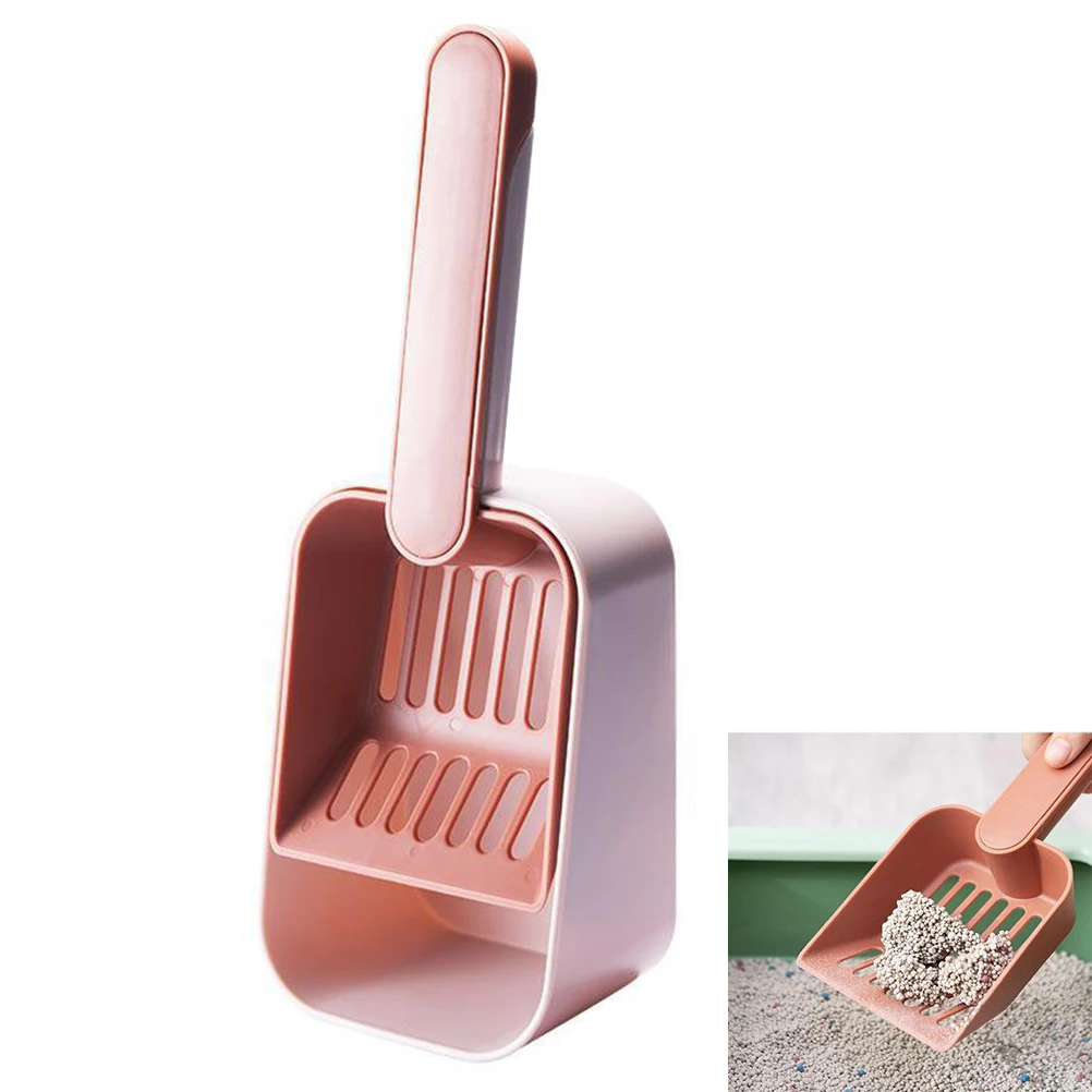 

1pcs PVC Cat Scoop Durable Small Holes Fine Sifting Portable Pet Supplies Shovel Storage Scooper And Holder
