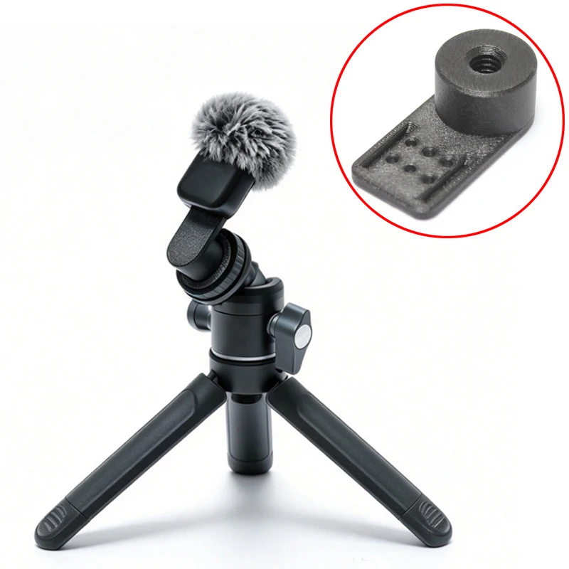 1PCS For DJI Mic Mini/Mini2/MIC3 Microphone Transmitter Adapter Mount Lightweight Bracket Compatible with Standard 1/4 Thread