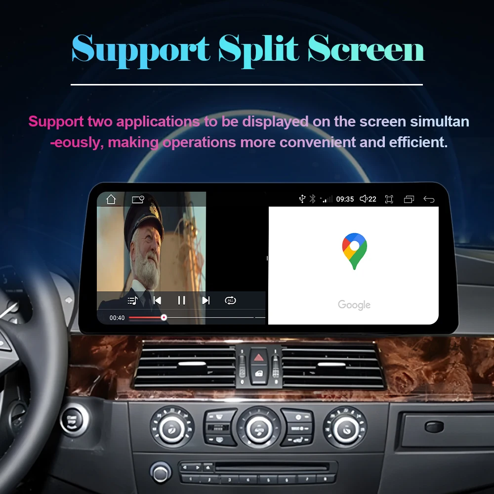 Wired Auto Wireless Carplay Touch Screen For BMW X1 E81 E82 E87 2007-2011 CCC CIC System GPS Navigation 12.3 Inch QLED DSP