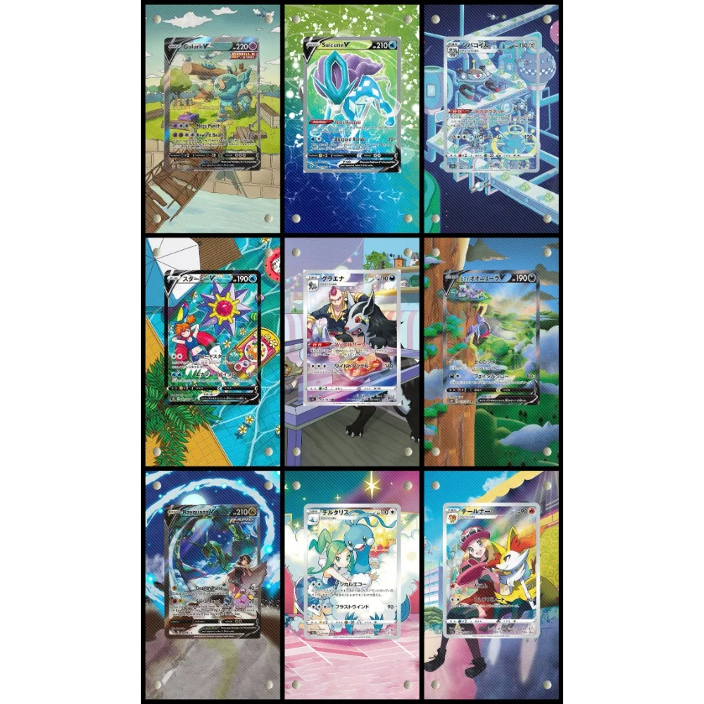 Коллекция Pokemon PTCG, акриловая живопись, расширенная карта, кирпич, Starmie Rayquaza Altaria Braixen Magnezone Suicune, периферийные устройства в стиле аниме