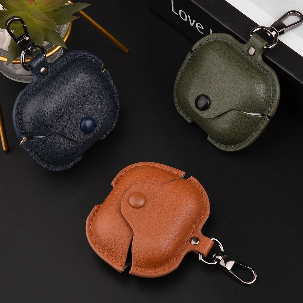 Luxury Leather PU Cover For Samsung Buds 3 Pro Buds3 Case For Samsung Galaxy Buds 3 buzz 3 pro Funda Headphone Sleeve With Hook