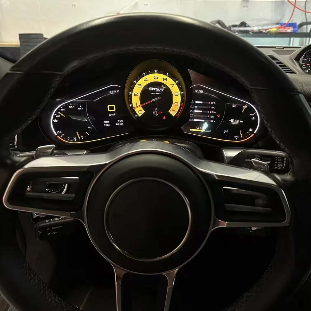 

12,3-дюймовый цифровой кластерный одометр, экран для Porsche 911 2012-2019, ЖК-мультимедийный плеер, приборная панель, измеритель скорости, автомобильные аксессуары