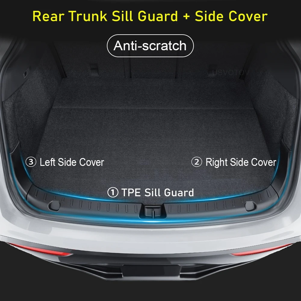 Rear Bumper Guard For Model Y Juniper 2025 2026 Premium & Performance Accessories Trunk Sill Cover Protector Anti-Scratch Mat