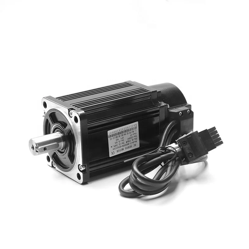 Venta directa de fábrica 1kw 220V 4nm calidad CE 80mm 2500rpm servomotor de CA servomotor CNC y controlador para máquina de grabado