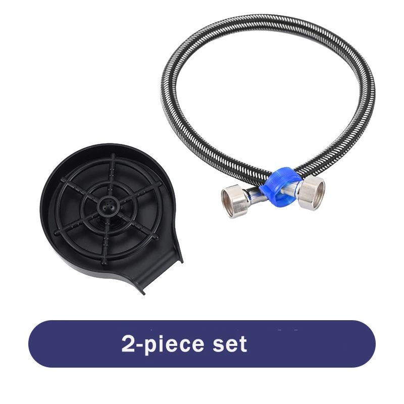 2-piece Set of Household High-pressure Cup Washer Coffee Bar ABS Automatic Flush Push Washer Kitchen Coffee Accessories