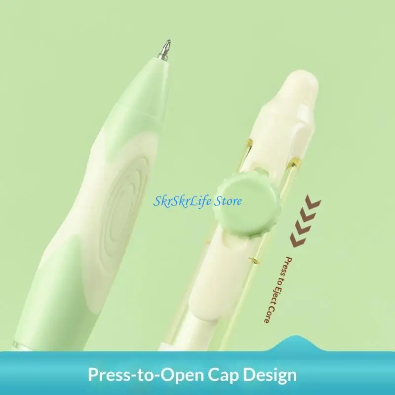 

E65E Pack of 4 Clicks Gel Pen Smooth Quick Drying 0.5mm Roller Ball Pen Fine Point Pen For Exams Office School Writing