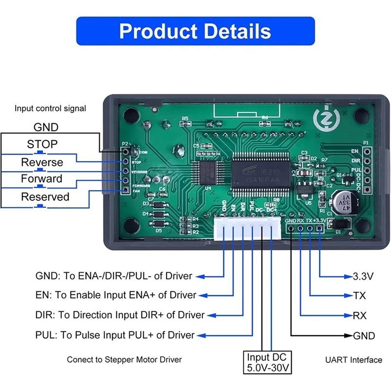 DC 5-30V 4A Power Module Adjustable Regulated Power Supply With HD Display Suit For Nema42/57 Motor