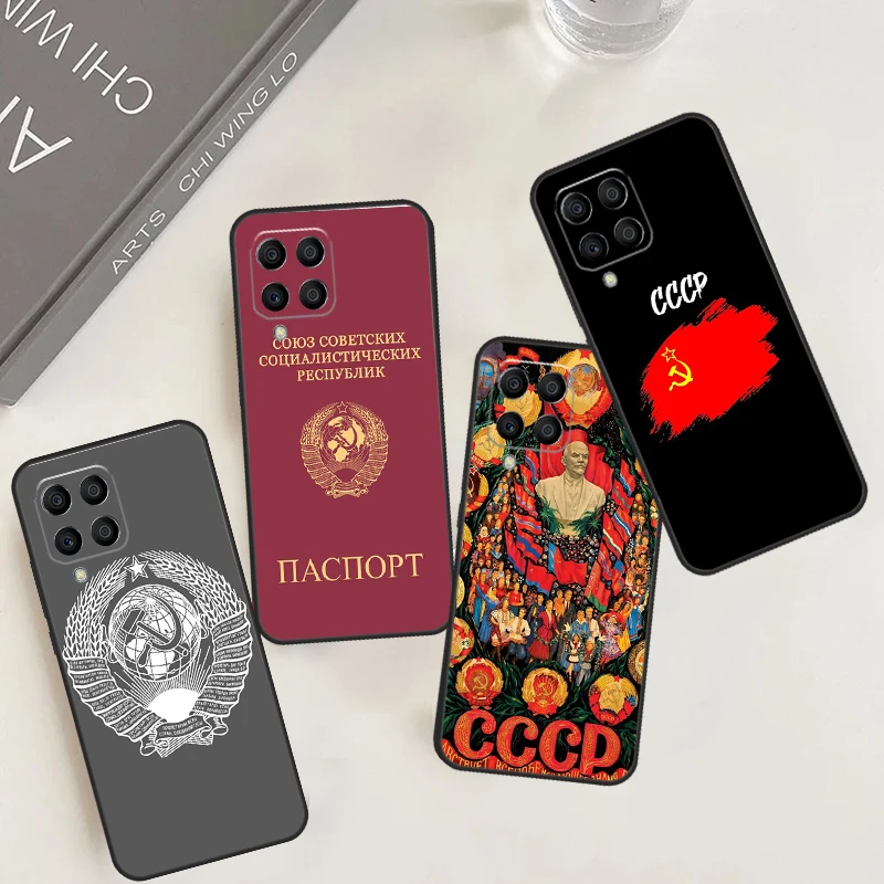 Soviet Union USSR Flag Case For Samsung Galaxy M54 M34 M14 M20 M21 M51 M12 M32 M52 M13 M23 M33 M53 M31s M30s Cover