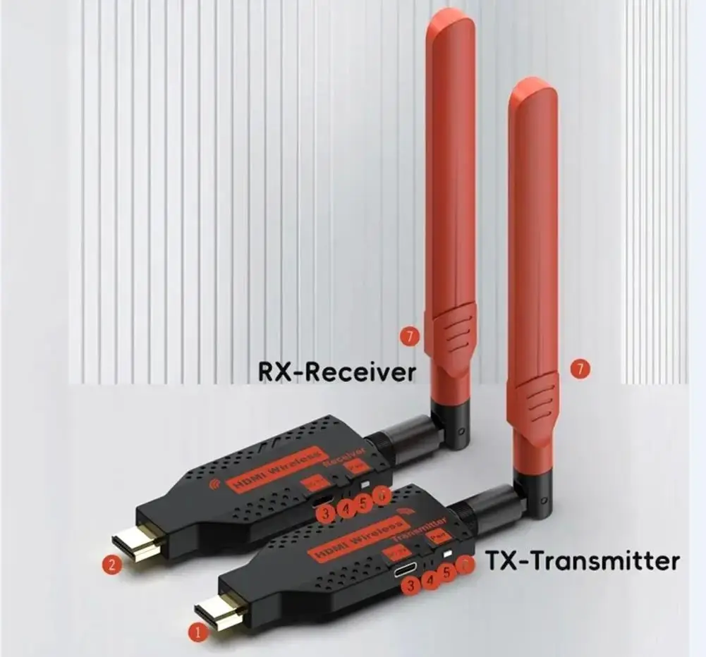 150m Wireless HDMI Extender HD 1080p Video Transmitter Receiver Multi Screen Share Display for Camera Laptop PC To TV Projector