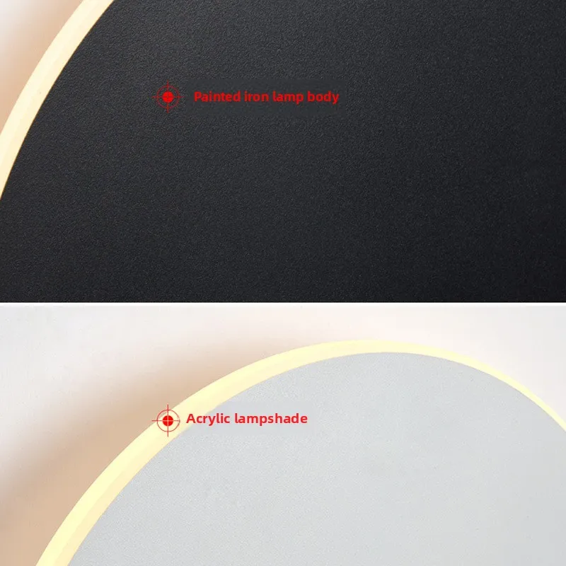 Nordic Minimalist LED Runde Wand Licht Touch Schlafzimmer Nachttisch Lampe Korridor Treppe Eingang Sensor Lichter Innen Beleuchtung