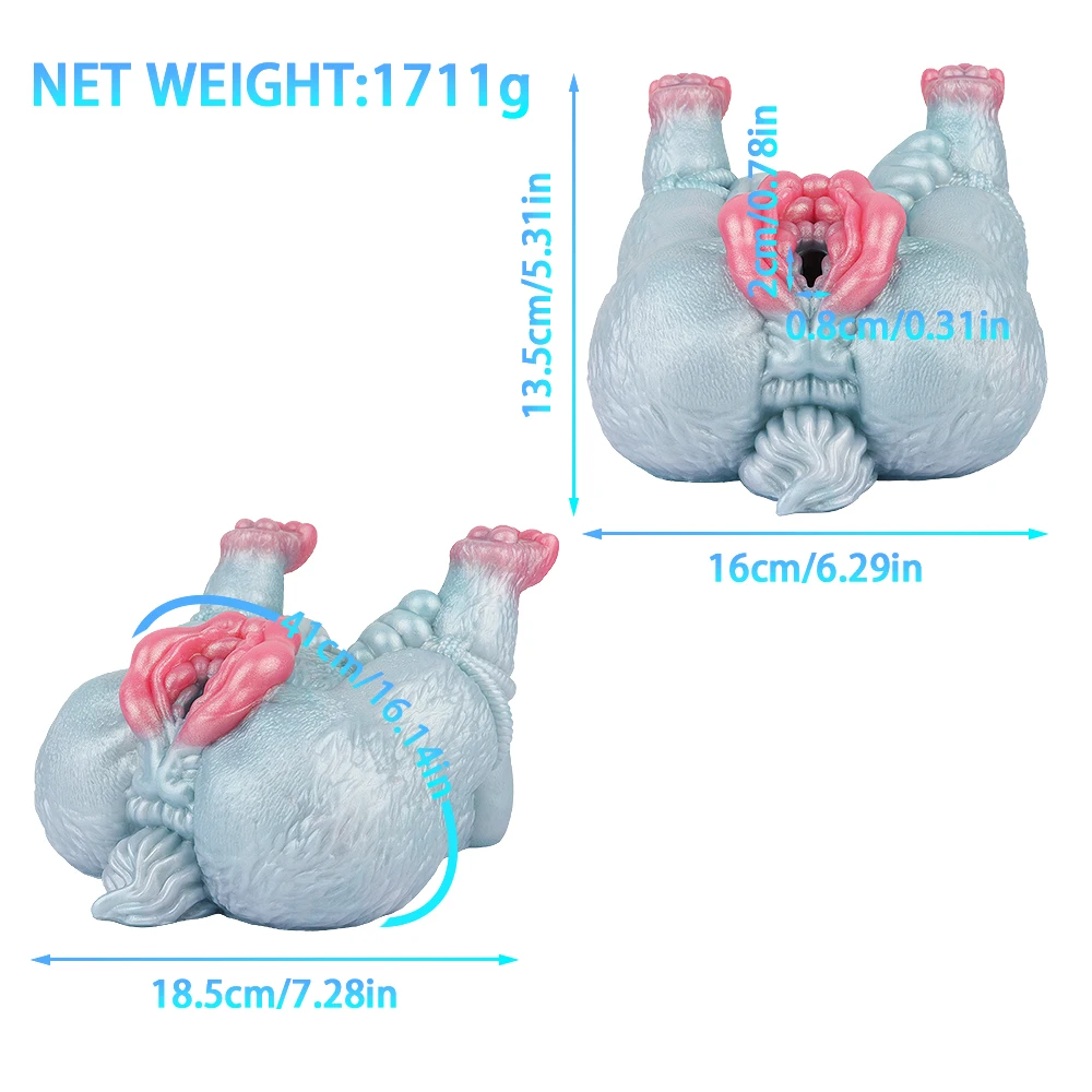 SHAZ Wolf Realistic Vagina Pussy Pocket Stroker Men's Silicone Animals Onhole Hentai Sex Toys for Men Male Penis Masturbator 18+