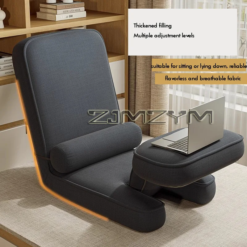 Lazy Sofa Recliner Foldable Tatami Floor Chair High Back Support Lounger Multi-Functional Reading Seat Ergonomic Bay Window Bed