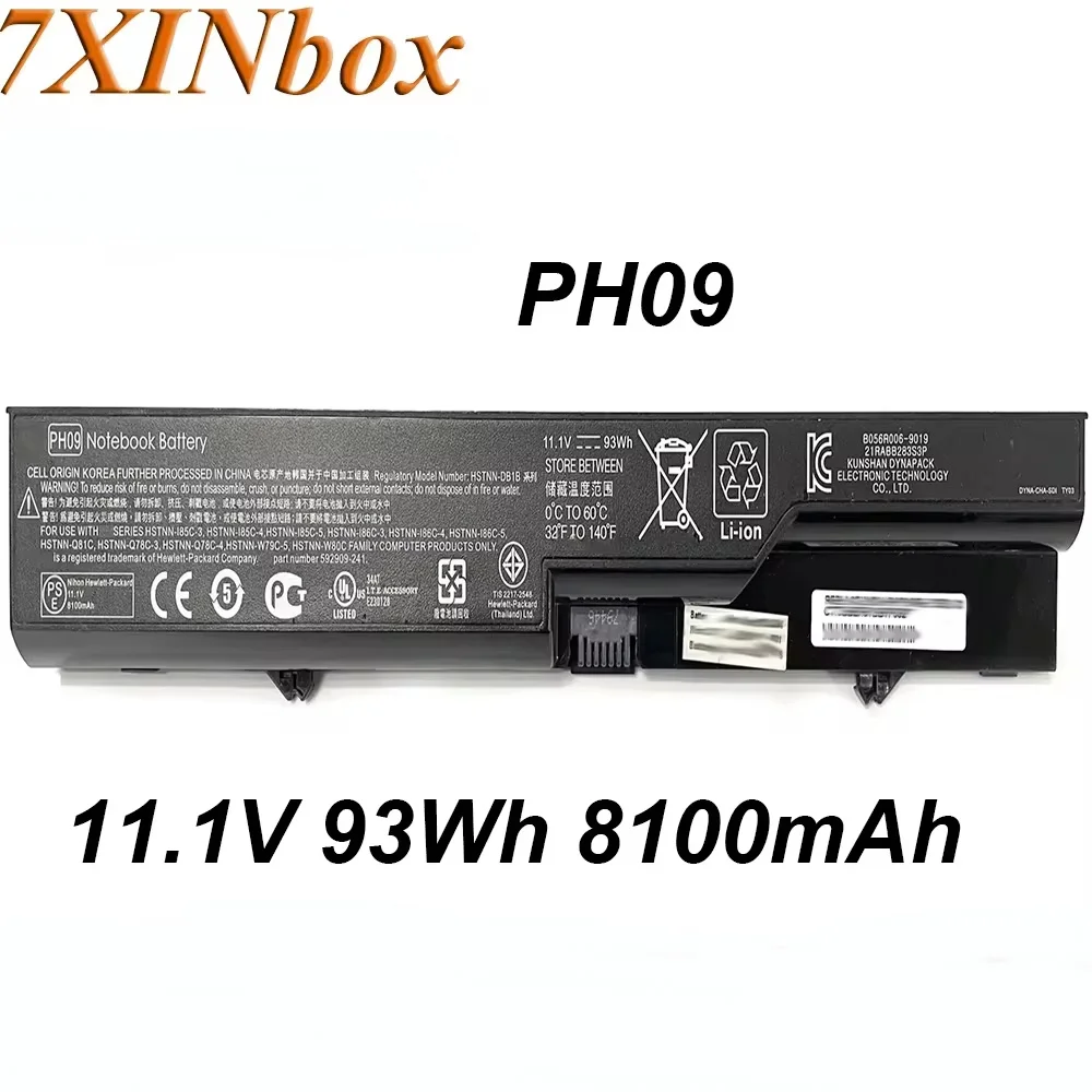 

7XINbox 11.1V 8100mAh 93Wh PH09 PH06 Laptop Battery For HP 420 425 620 625 For ProBook 4520 4520s 4525s 4320s 4321 4321s 4320