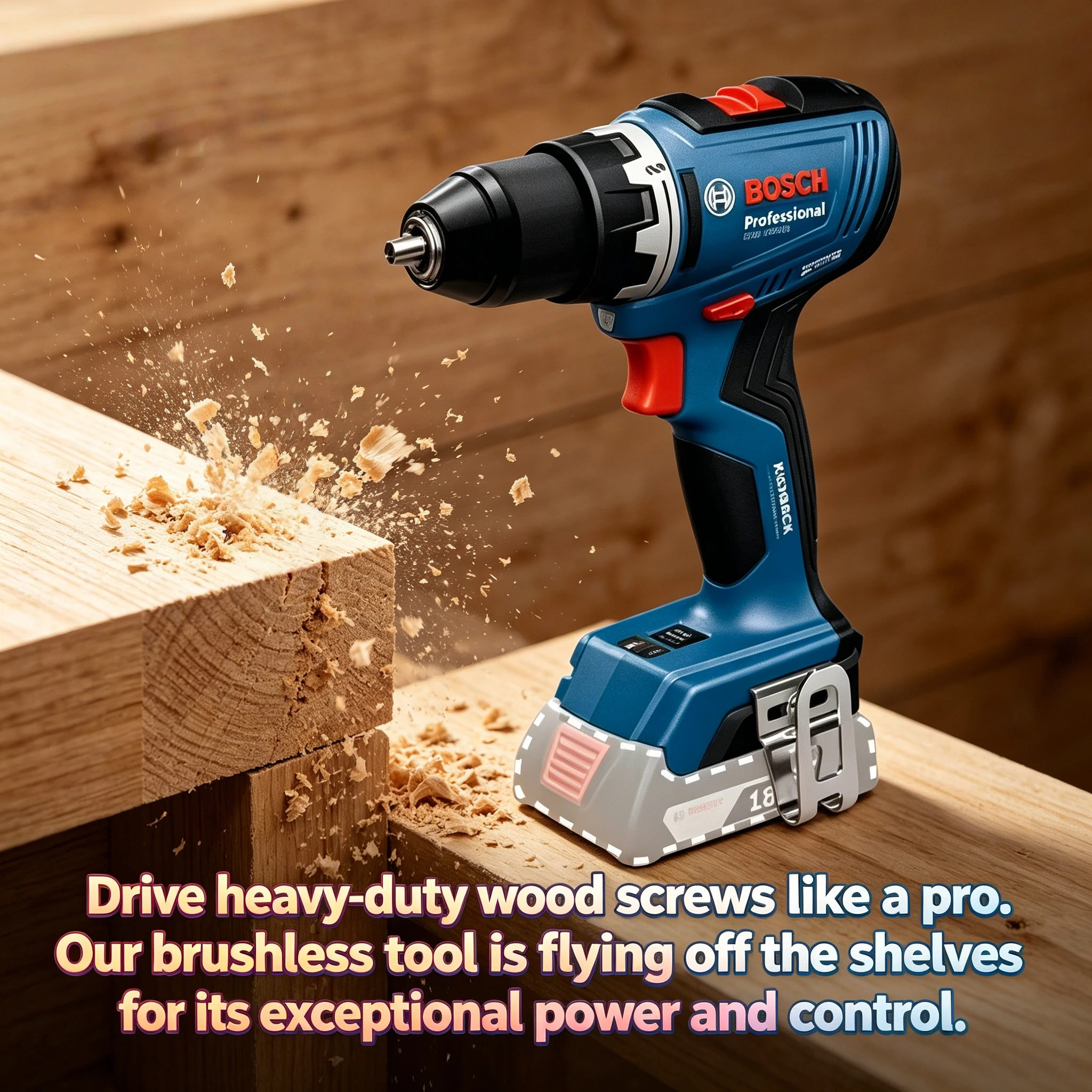 Bosch GSR18V-65 High-Performance 63Nm Cordless Drill, Compact Power Tool for Tight Spaces