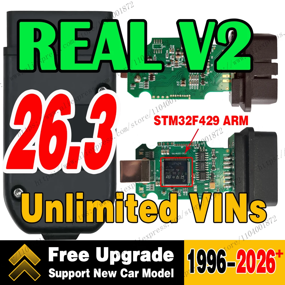 Mejor Herramienta de Diagnóstico VagCom 2026+ Real V2 V25.12 con Actualización en Línea, Interfaz USB HEX y Función de Codificación V25.3 para VINS Ilimitados