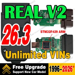 Mejor Herramienta de Diagnóstico VagCom 2026+ Real V2 V25.12 con Actualización en Línea, Interfaz USB HEX y Función de Codificación V25.3 para VINS Ilimitados