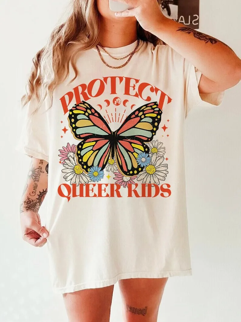 

Protect queer kids trans owned lgbt pride shirt rights youth lives