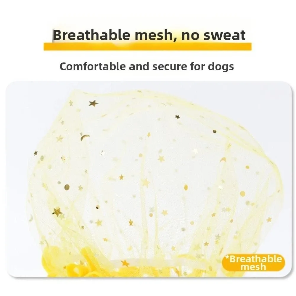 Face Cover Dog Anti-Eating Headgear Anti-Mosquito Eating Elastic Dog Muzzle Pet Protective Mask Anti-accidental