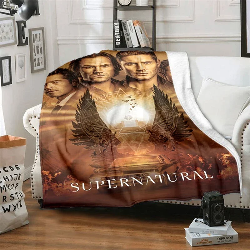 Movie Supernatural - Evil Power Printed Blanket, Fashion Warm Flange Blanket, Picnic Blanket, Bed Blanket, Birthday Gift