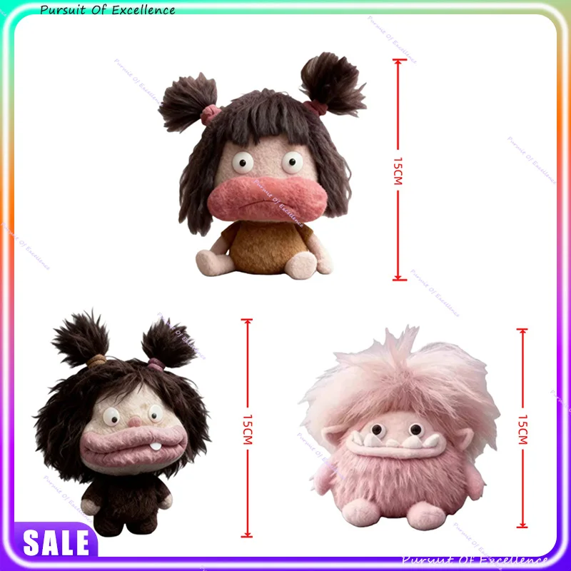 2026 Nuova bambola di peluche brutto-carina astratta con bocca grande da 15 cm - Ciondolo per zaino, decorazioni per cartoni animati e regali di festa
