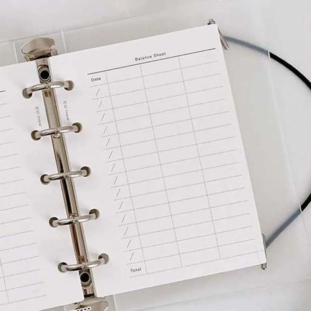 

50 листов M5 A8, сменная бумага для блокнота с отрывными листами, сетка с 5 отверстиями, внутренняя сменная бумага для переплета, страницы пустых канцелярских принадлежностей