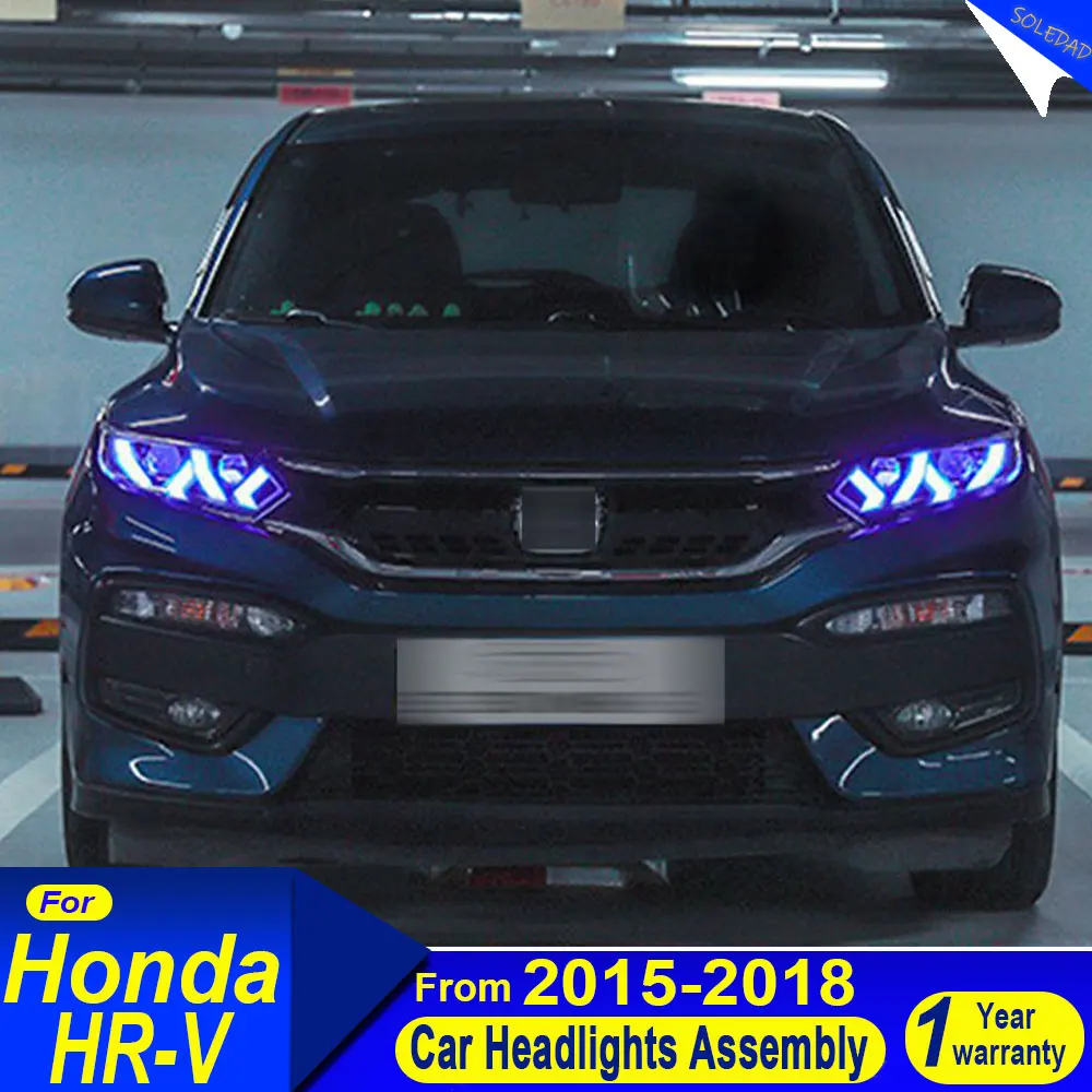Car LED Headlight ssembly  For HONDA HR-V 2015 2016 2017 2018 VEZEL DRL Turn Signal Headlamp Plug And Play Assemblies