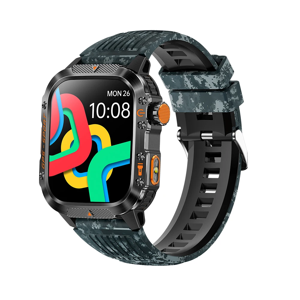 Nieuwe Militaire Smartwatch Real GPS Kompas Outdoor Smart Horloge 3ATM Waterdichte Sport Horloges voor Man Vrouw Elektronica Klok 2025