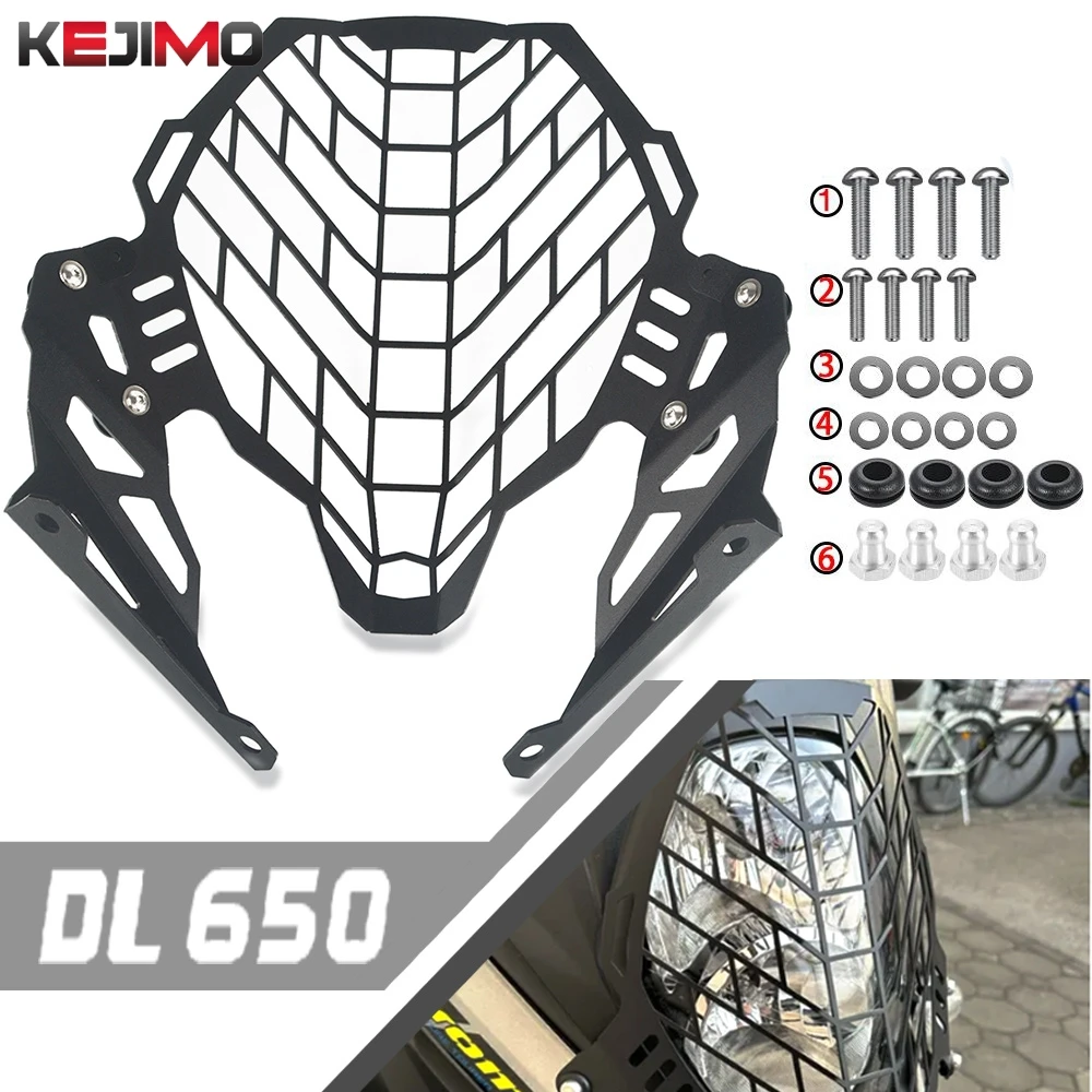 

Vstrom 650 Vstrom650 V-STORM 650 DL650 2017 2018 2019 20-2025 2026 For Suzuki Motorcycle Headlight Guard Protector Grille Cover