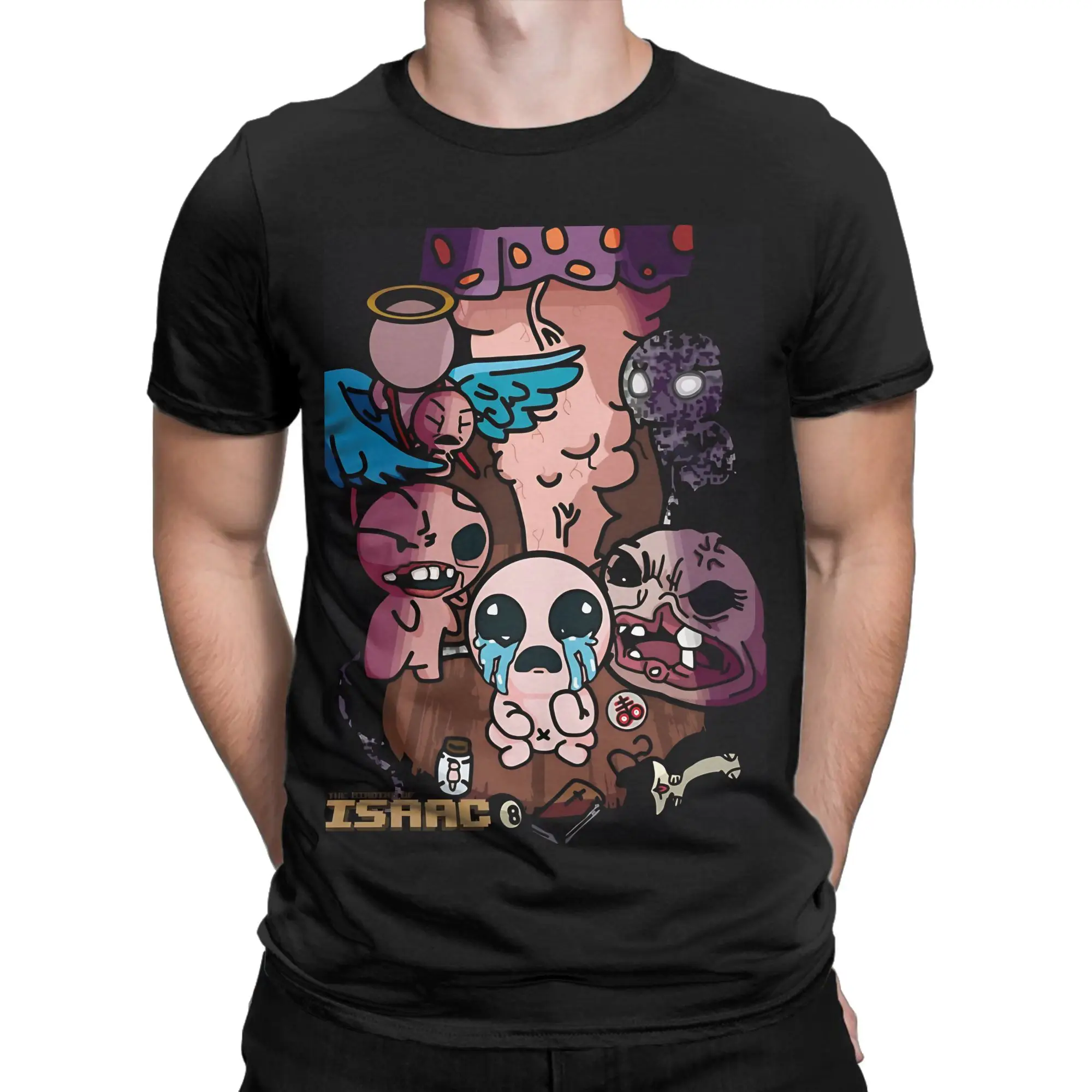 The Binding of Isaac Funny Graphic 100% Cotton T-Shirt The Binding Of Isaac Rebirth Tops Tees For Men