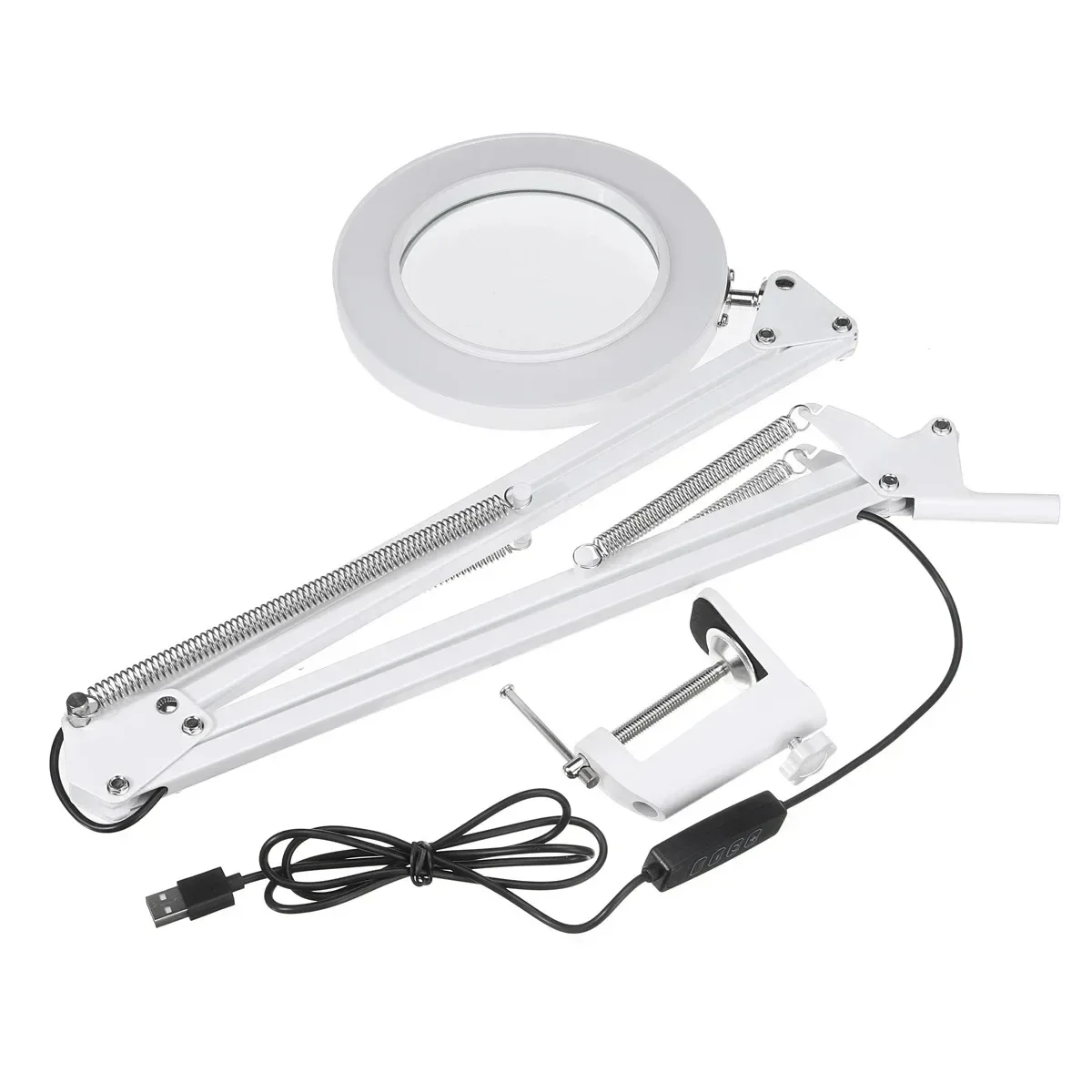 Led Folding Long Arm Clip Eye-Protection Lamp USB Reading Book Light Led Clip-on Magnifying Glass Electronic Maintenance Light