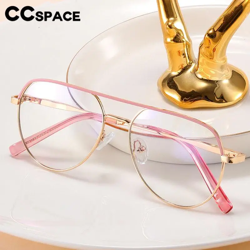 R57523 Stylish Pilot Reading Glasses Women Casual Metal Spring Hinge Optical Presbyopia Eyeglasses Diopter +50+100+150+200+350 image 4