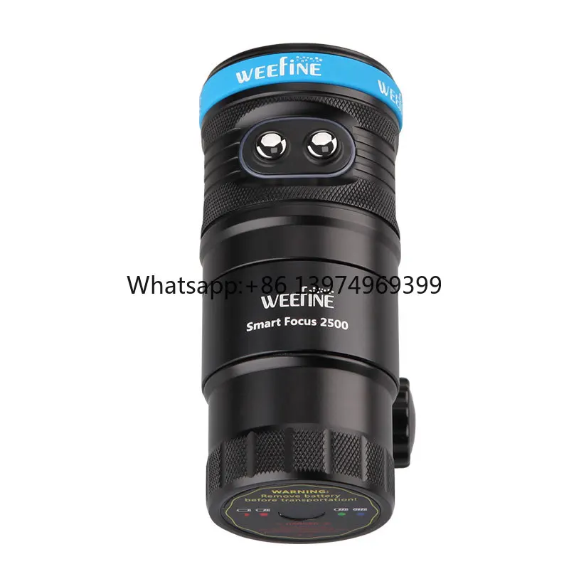 WEEFINE  WF078 Smart Focus 2500 Video Light  LED Dive Video Lamp 2500 Lumen Underwater Photography Equipment for SCUBA Diving