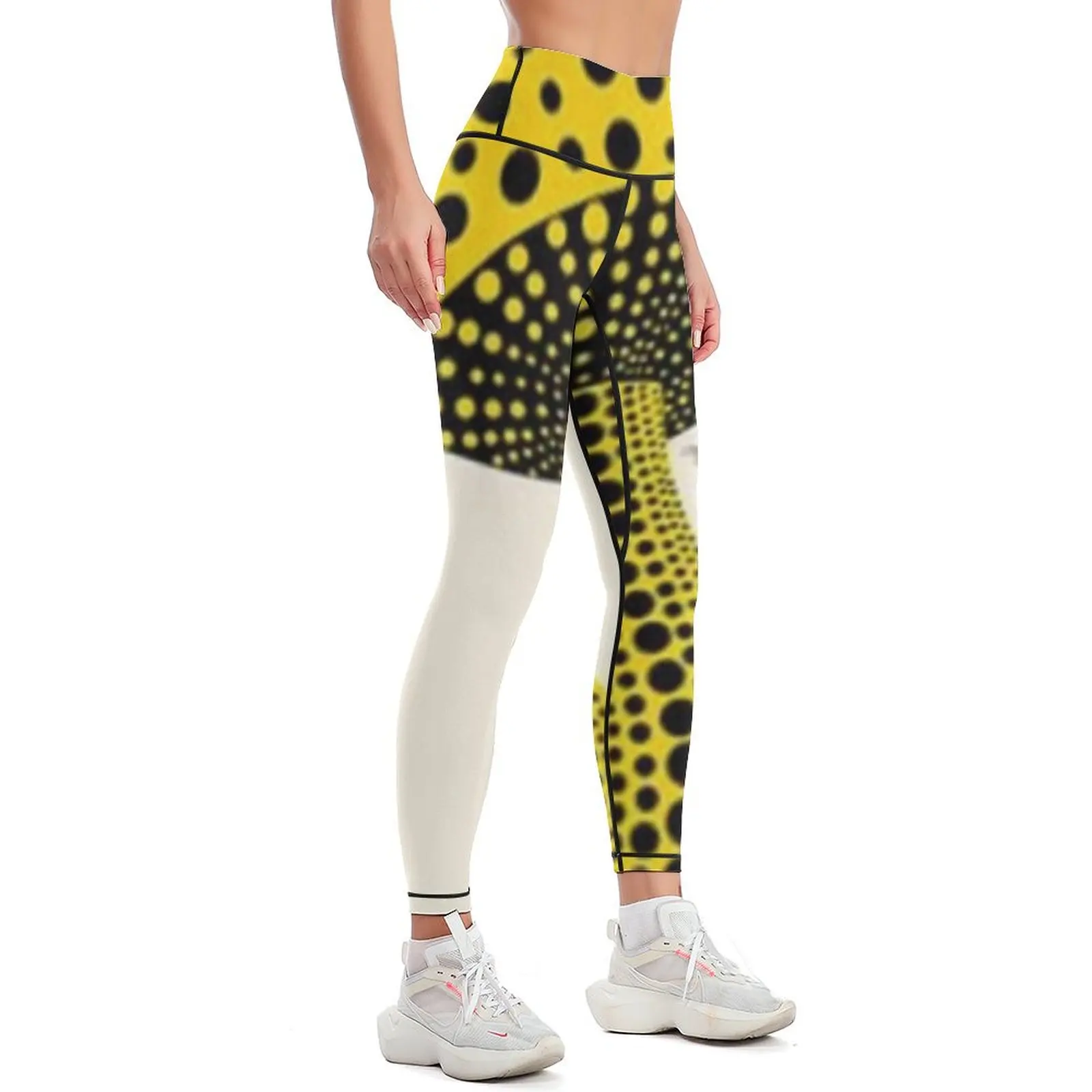 Yayoi Kusama - Yellow Mushroom Leggings gym pants Sports female Womens Leggings