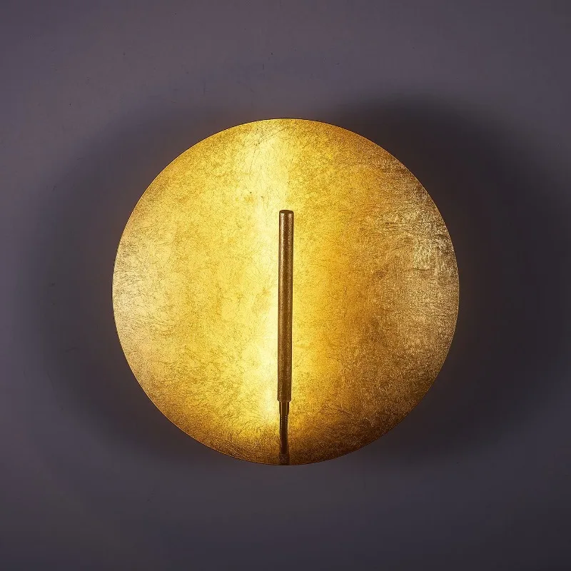 Nordic gold foil wall lamp, living room bedroom simple background wall aisle designer post-modern atmosphere hotel bedside lamp