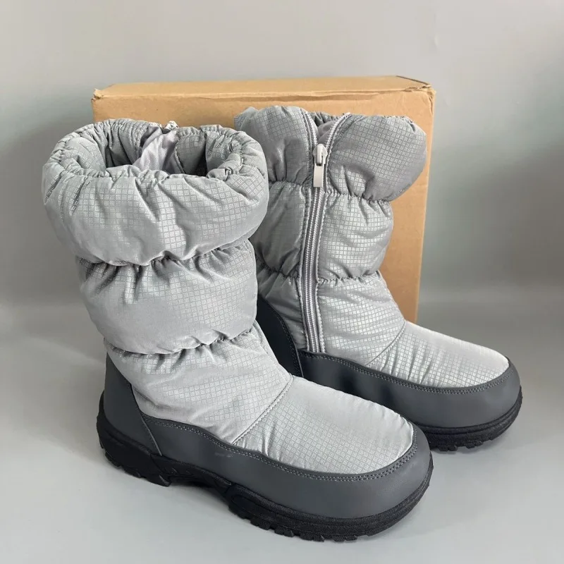 Designer Brand Snow Boots Mid-tube Winter Waterproof Thickened Cotton Shoes Cold Warm Snow Boots Zapatillas De Mujer