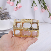 1PC Vintage Storage Organizer Box Treasure Chest Transparent Pirate Treasure Box Crystal Gem Jewelry Box Plastic Chest