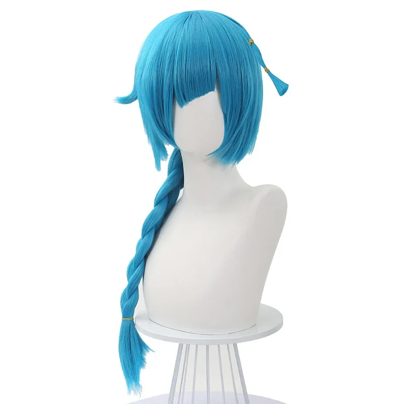 Game LOL Anime Arcane Jinx Cosplay Wig Short Blue Braid Hair Resistant Synthetic Hair Jinx Juvenile Women Party Wigs