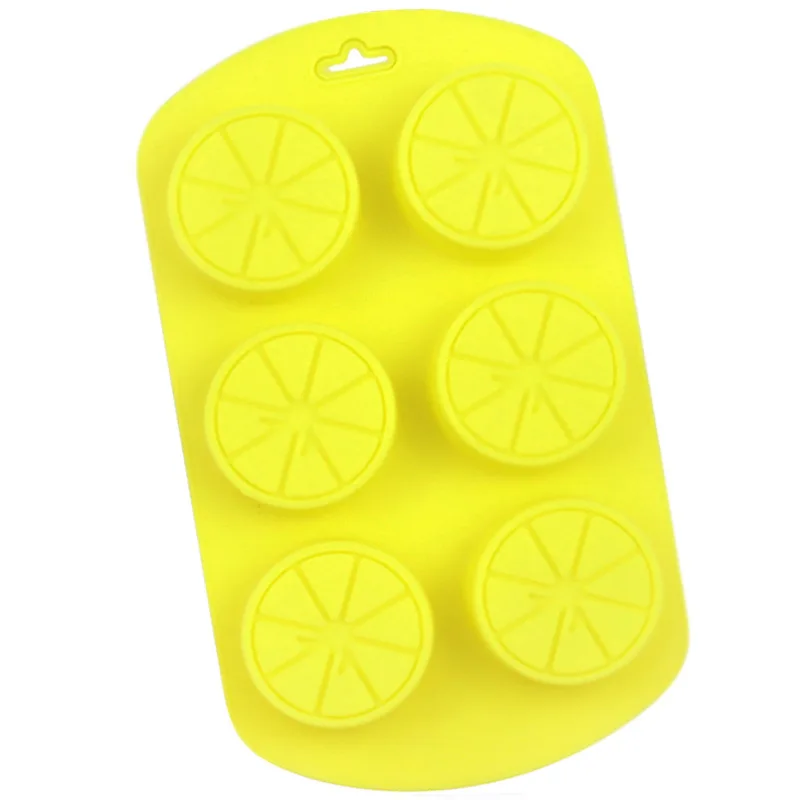 6-even round Lemon Silicone Cake Mold Baking Utensils Handmade Chocolate Pudding Mould 1143