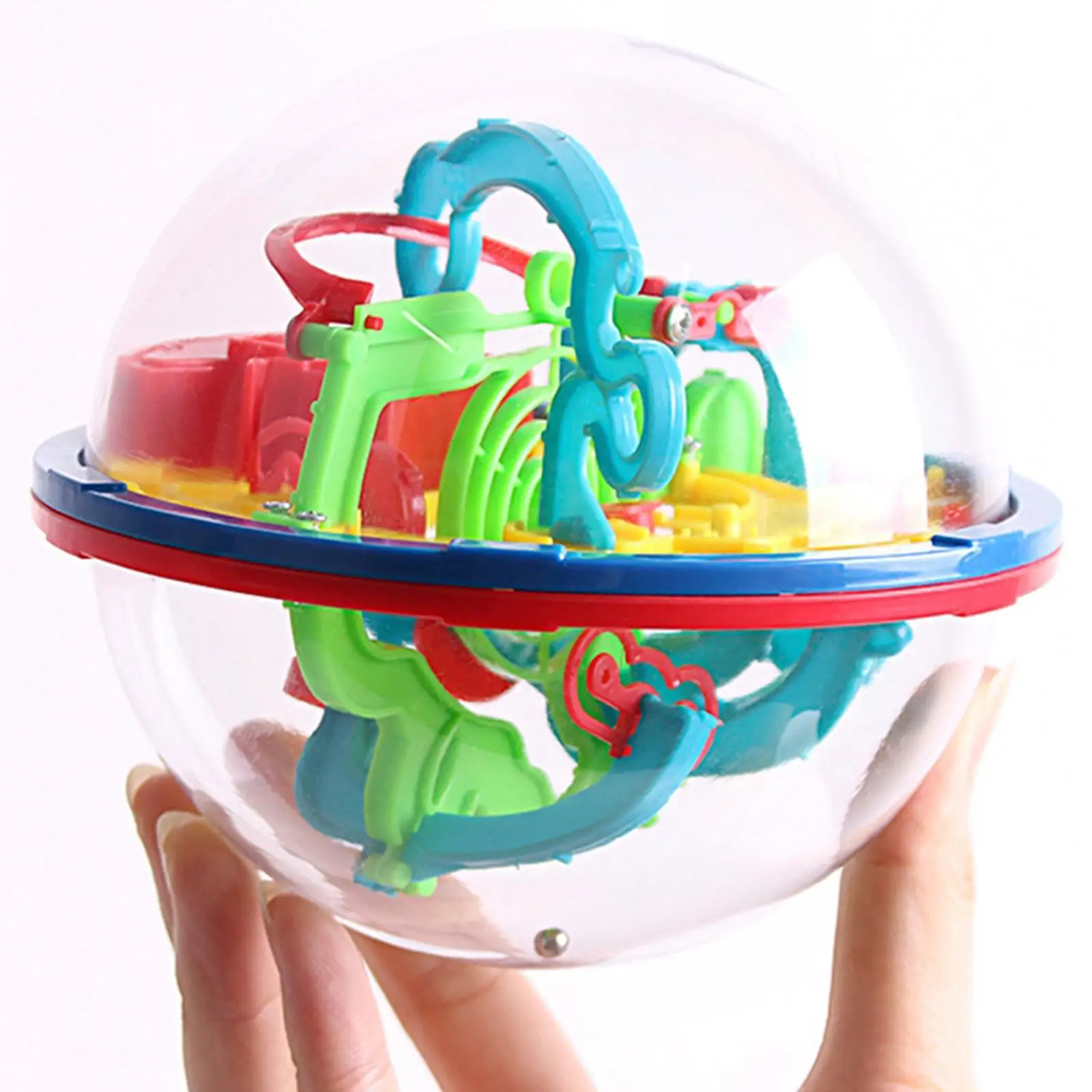 

3D Interactive Maze Sphere Game Play 100 Challenging Barriers Intellect 3D Maze Ball Puzzle Toys for Toddlers Gifts