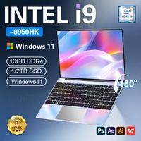 2025 New Intel Core i9 8950HK Portable Gaming Laptop Computer 16GB RAM 2TB SSD Windows 11 1920*1080P Office Gaming PC Notebook