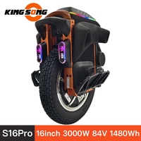 KingSong S16 pro Electric Unicycle 3000W 84V 1480Wh 16 Inch Self-Balancing EUC Wheel Sports Entertainment Cycling Scooter