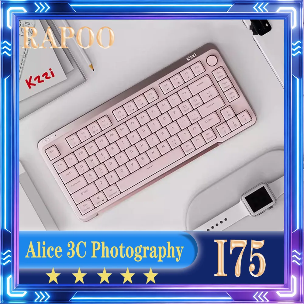 

NEW I75 Dwarf Axis Mechanical Keyboard for Office Keyboard Light and Thin Tri Mode 2.4G Aluminum Alloy Custom PC Office Gifys