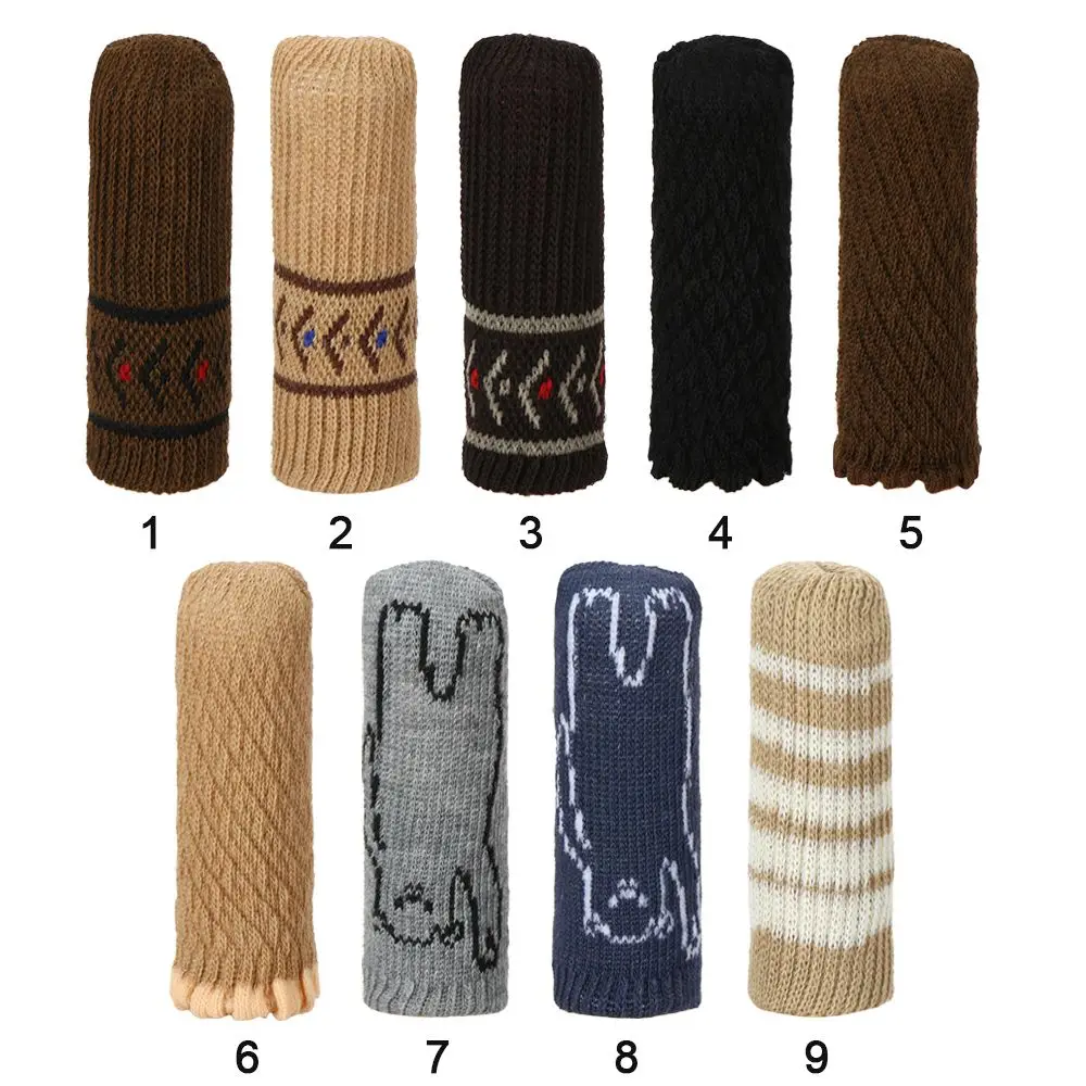 Calcetines de punto universales para patas de silla, conjunto de 4 piezas, antideslizantes, protectores de muebles, decoración del hogar