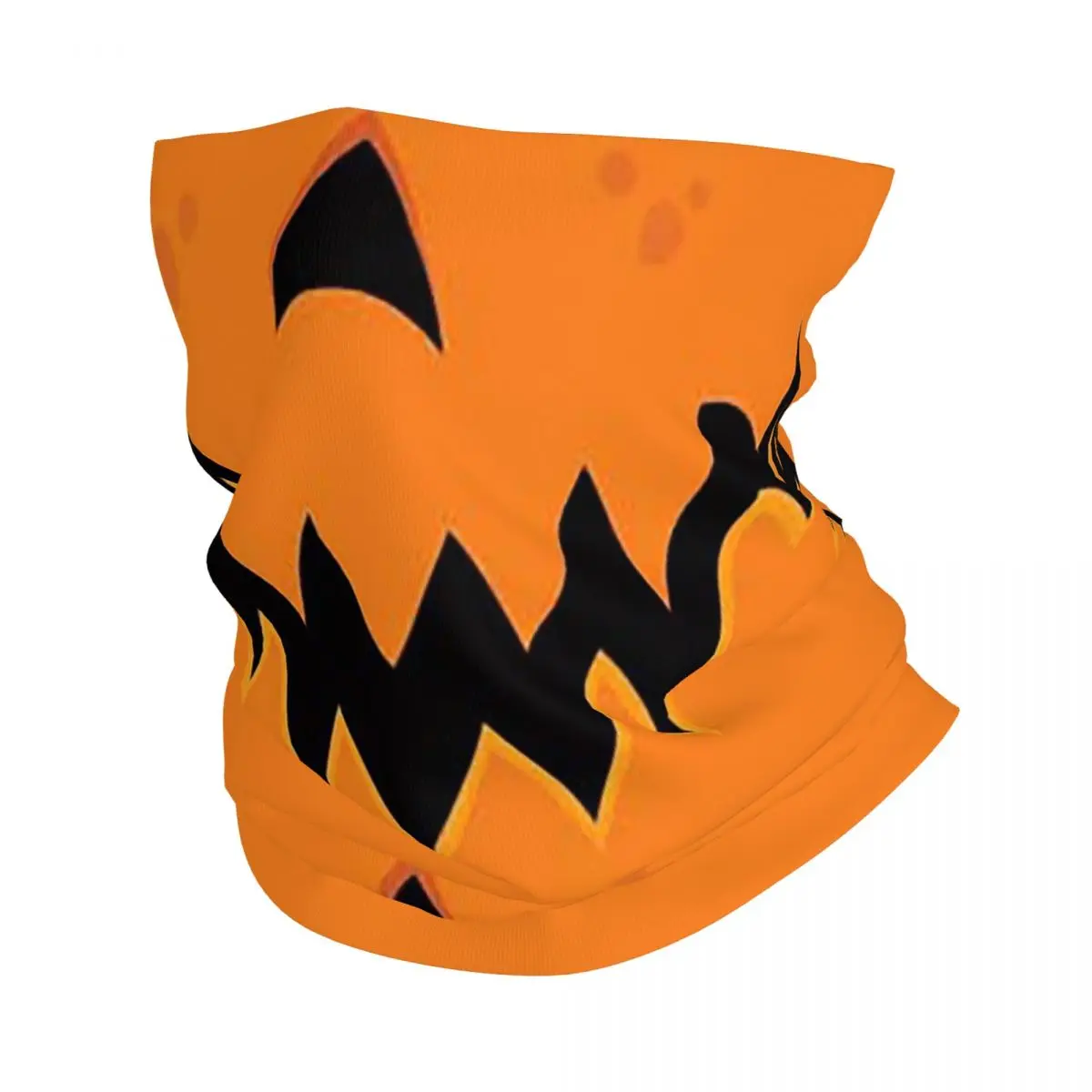 Crazy Pumpkin Jack-O-Lantern Mouth Bandana Neck Cover Printed Mask Scarf Multi-use Headwear Outdoor Sports For Men Adult Winter