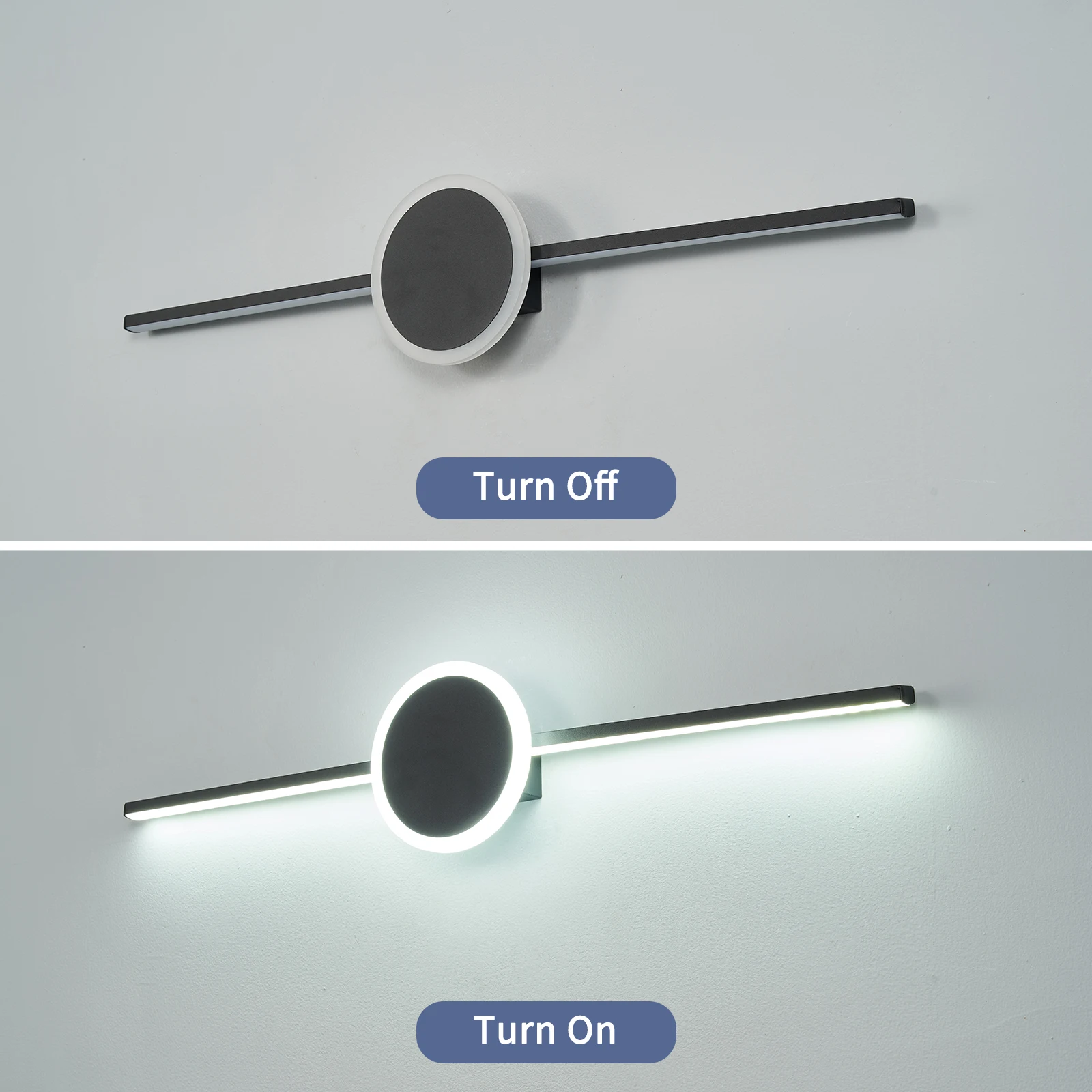 NEO Gleam Bathroom Light led Mirror Wall Lamp L70-110cm Wall Mount Light Fixture Modern led Wall Lamps for Living Room Bedroom