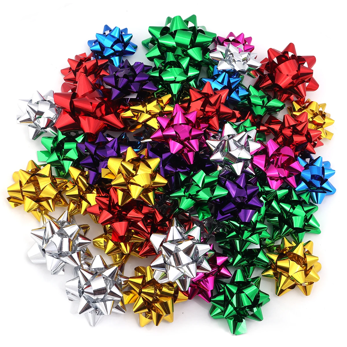 10-20Pcs/Lot Small Star Bows for Present Wrapping Multi Colors Christmas Ribbon Bows for Parties Birthdays Wedding Holidays image 4