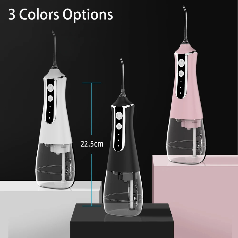 350ML Electric Oral Irrigator 5 water jet Portable Dental Water Irrigator Tartar Removal Teeth Whitening Water Flosser Pulse